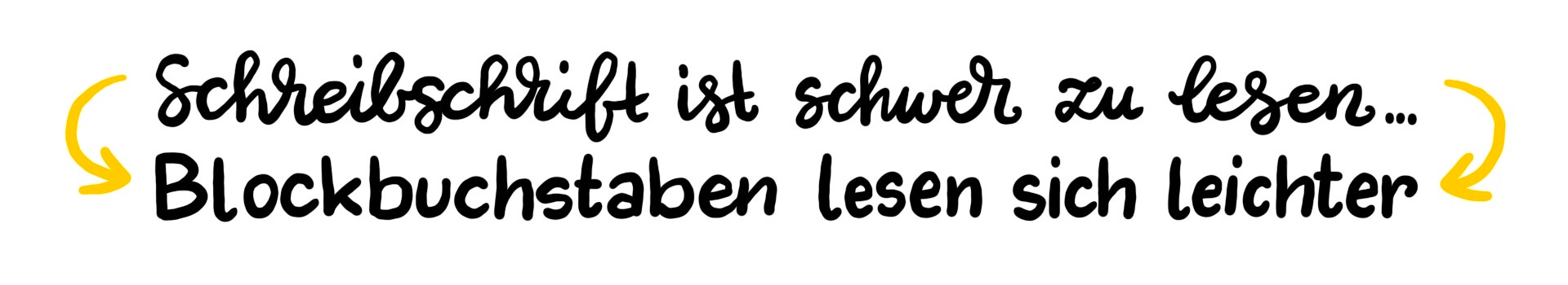 Block letters are easier to read